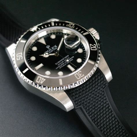 rolex straps submariner date rubber|original Rolex rubber strap.